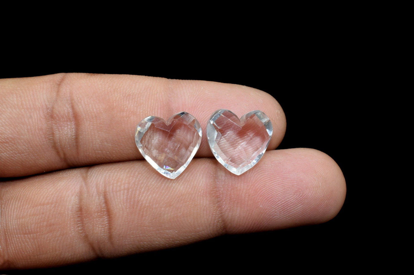 Crystal 14mm carved Briolettes,Crystal Quartz Faceted Heart Shape Beads,AAA Grade Quality Crystal Briolettes Beads,calibrated Crystal stone