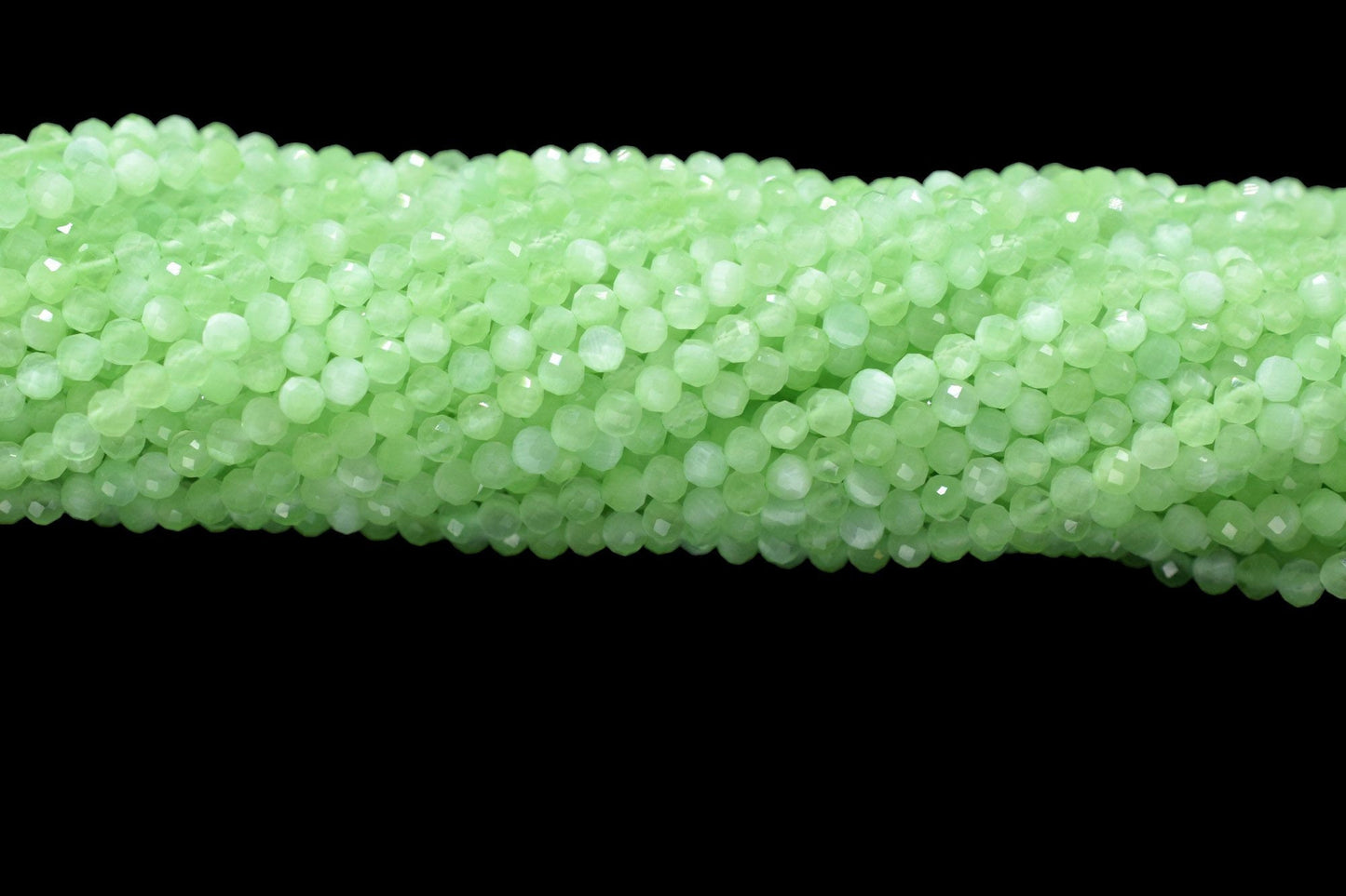 Prehnite AAA Faceted beads/Green Gemstone beads/Rondelle Beads/Jewerly Making Beads/Micro Cut Beads/Loose Gemstone Beads/Wholesale Beads