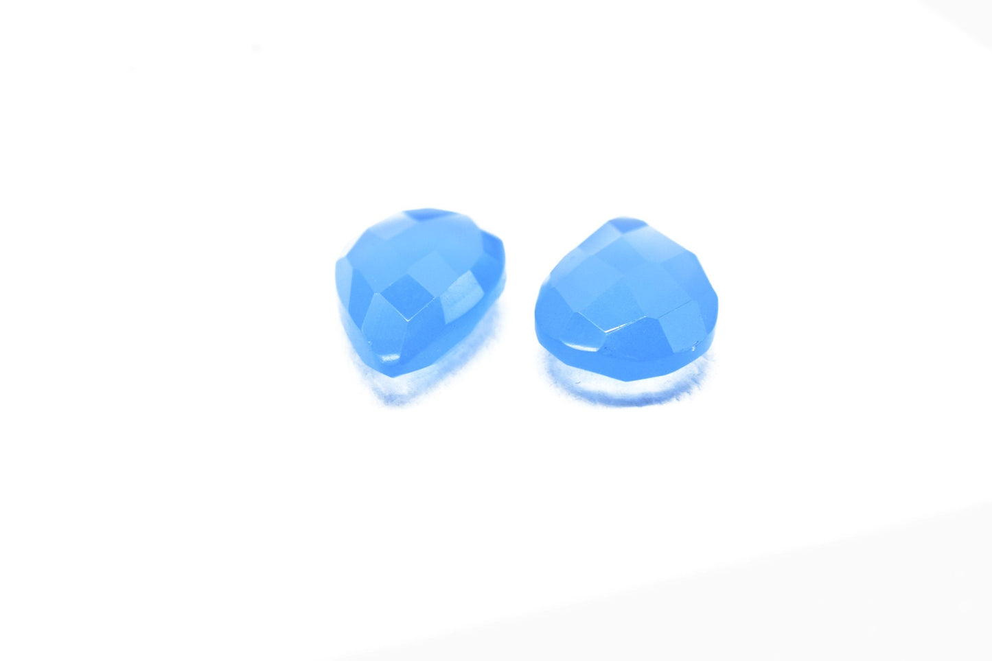 Blue Chalcedony Faceted Pear Shape Briolettes,10x18mm Pear Shape Beads,Blue Chalcedony Briolettes,Faceted Pear Beads,Chalcedony Jewelry Bead