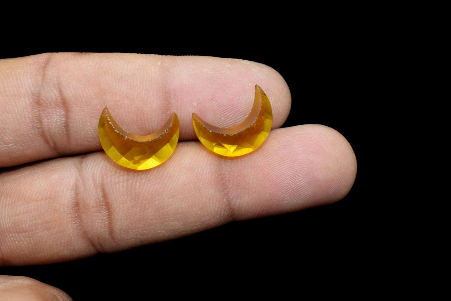 Citrine Faceted Briolette Crescent Moon Shape Beads, Citrine Crescent Moon Shape Beads, 15mm Size Beads,Citrine Faceted Beads, Citrine Beads