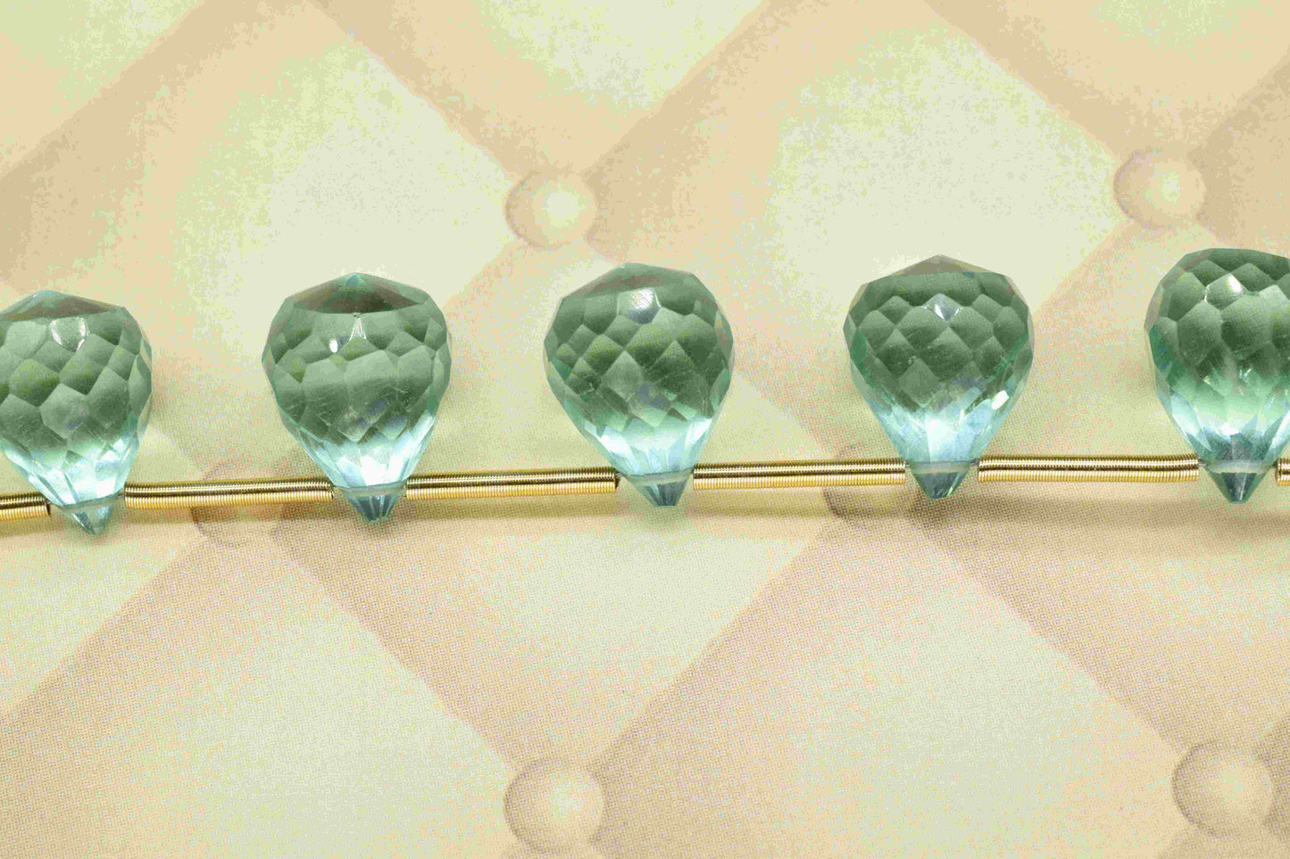 Green Amethyst 10x14mm Teardrop Briolette,Teardrop Bead,Green Amethyst Briolette,Gemstone Faceted Drop Briolette,February birthstone Jewelry