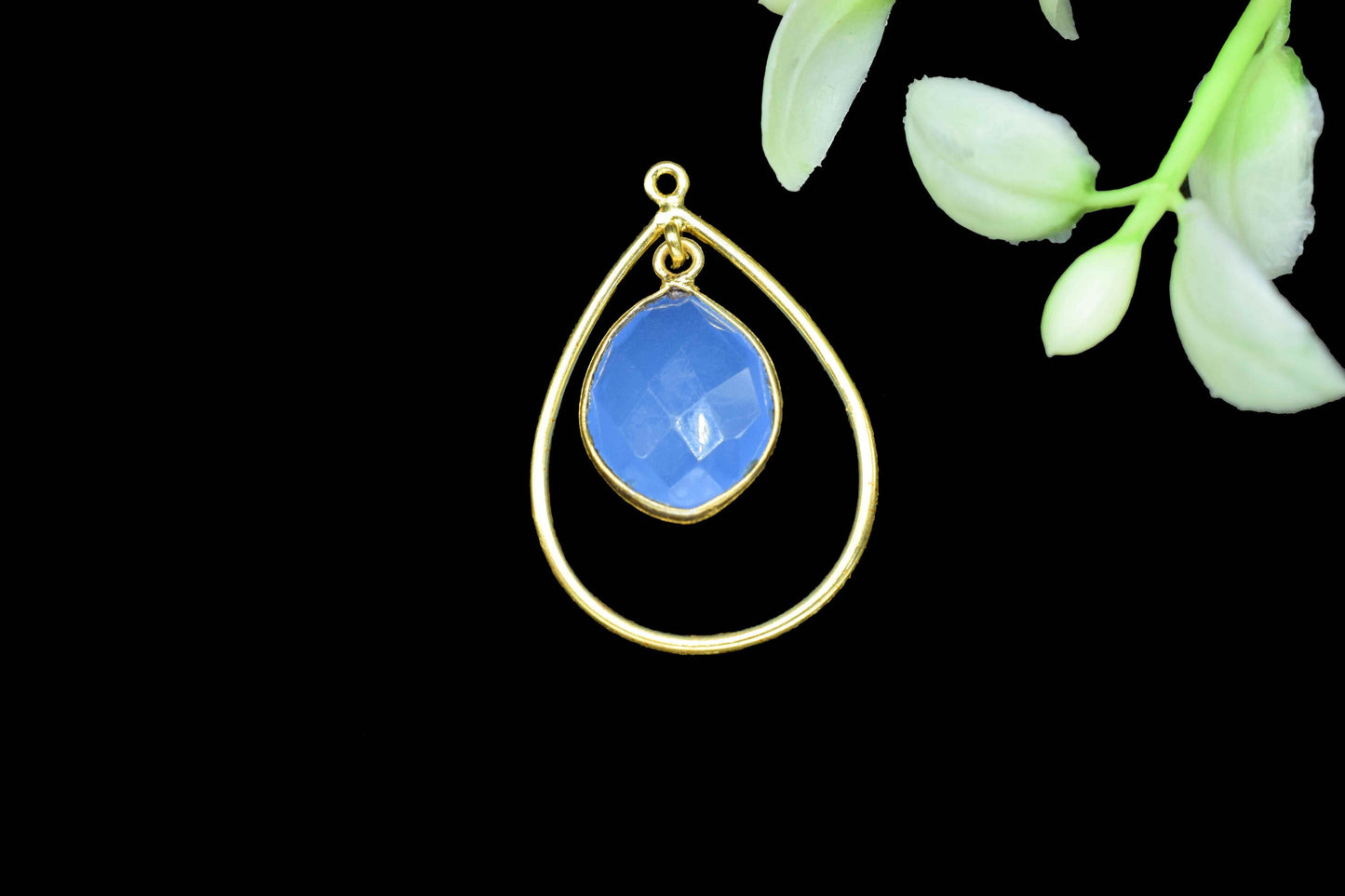 Handmade Bezel Pendant,Station Link Supply,Gemstone Components,Elegant Pendant Jewelry,Finding Teardrop Pendants,Components Dangle Earrings