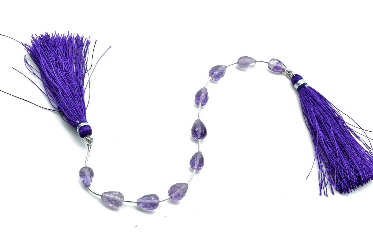 Amethyst Drop Shape Briolettes,Amethyst spiky teardrops,Genuine Amethyst-Faceted Pear Shape Briolette,Amethystx 8x10mm TearDrop shape,Jewels