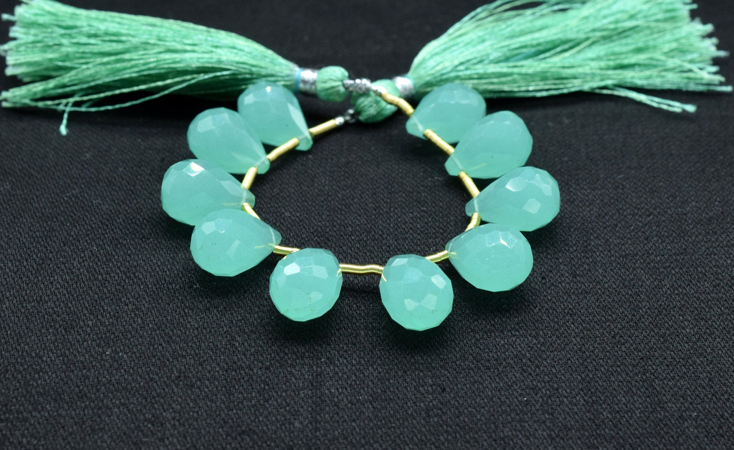Aqua Chalcedony Teardrop Shape Briolette, 10x14mm Drop Beads , Aqua Chalcedony Faceted Drop Shape Briolette , AAA Quality Briolette