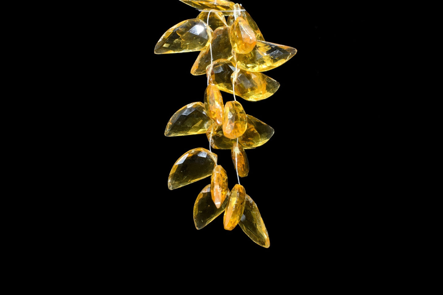 Citrine 10x20mm Horn shape faceted beads,Citrine jewelry making beads,Citrine Briolettes,fancy Briolettes,Unique Shape beads,Horn shape bead