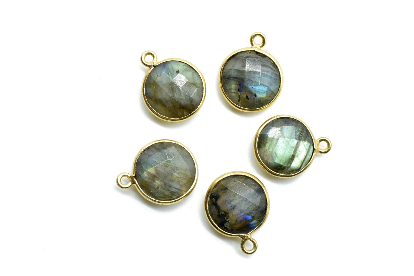 Labradorite 12mm Round Charm,Labradorite Pendant,Teardrop Pendant,Faceted Labradorite,Gemstone Charm,Gemstone Pendant,Labradorite Charms