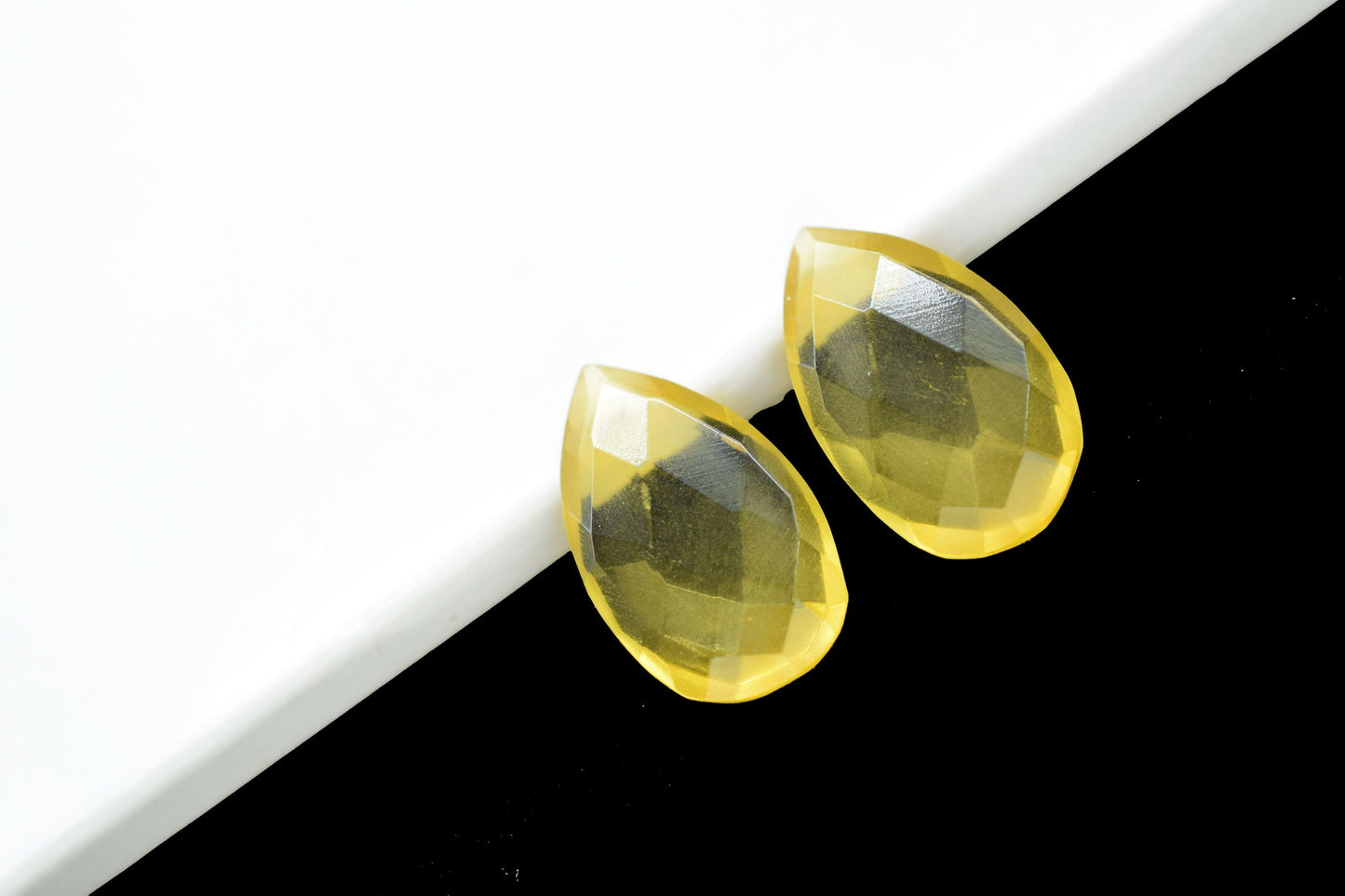 Citrine Faceted Pear Shape Briolettes,12x20mm Teardrop Beads,Citrine Briolette,Gemstone Beads,Jewelry Making Beads,Yelllow Gemstone Beads