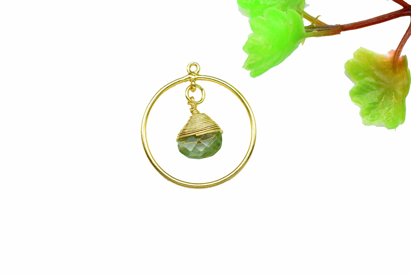 Gemstone Heart Shape Pendant,Heart Beads Dangle Earring,Station Link Supply,Handmade Jewelry,Finding Circle Pendant,Wire Wrapped Component