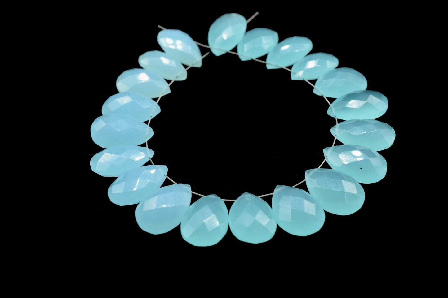 Peru Chalcedony 10x15mm Faceted Pear Shape Briolettes,Jewelry Making Gemstone,Pear Shape Beads,AAA Briolettes,Peru Chalcedony Teardrop Beads