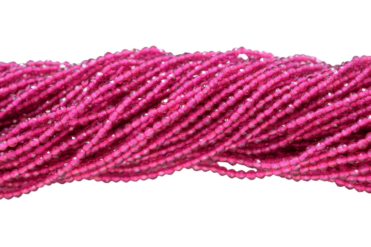 Pink Tourmaline Faceted Beads/Beads Strand/Jewerly Making Beads/2mm Tourmaline Beads/Loose Gemstone Beads/Rondelle Beads/Gift