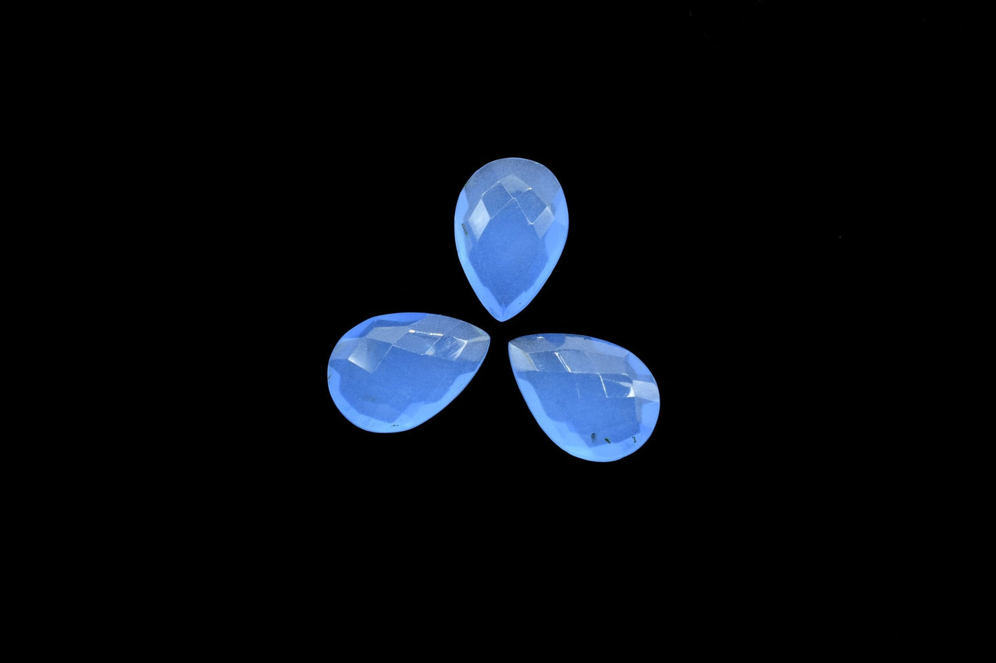 Blue Chalcedony Faceted Pear Shape Briolettes,10x14mm Pear Beads,Jewelry Supplies,Pear Shape Briolette,Blue Chalcedony Teardrop,Beads,Gift