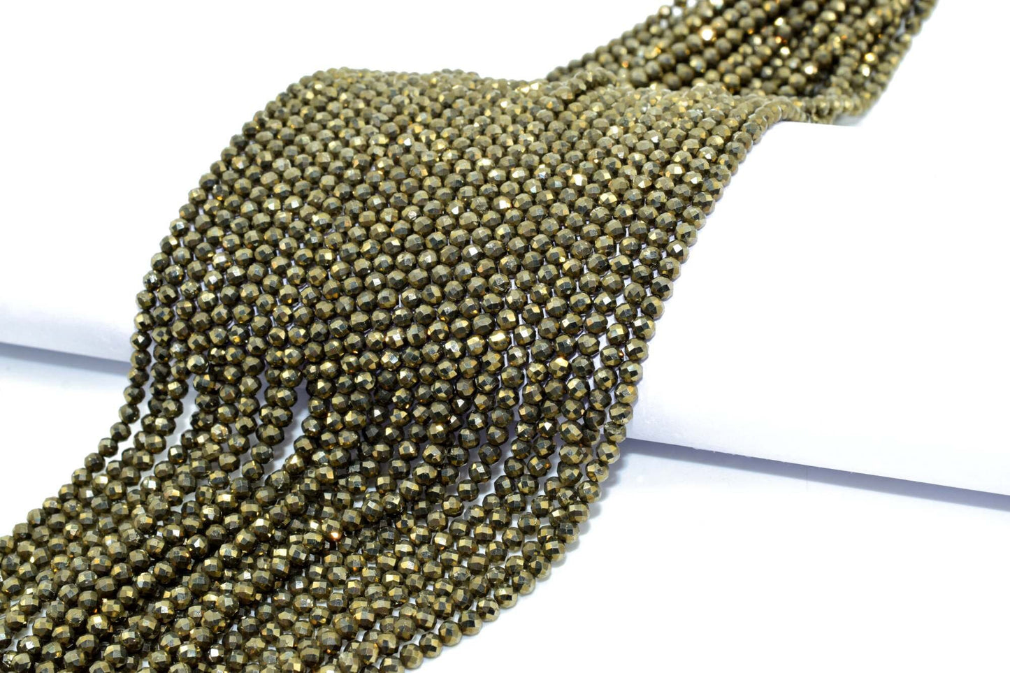 Pyrite Faceted Beads,Natural Gemstone Beads,Pyrite Stone Beads,3-3.50mm beads strand,Rondells Bead Strand,Semi Precious Bead,13"Full Strand
