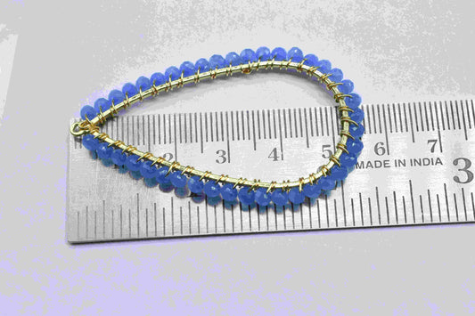 Blue Quartz Gemstone, Earrings Components, Wire Wrapped Pendant Earring Connector,Connector Makings, Pear Shape Earrings, Wire Wrapped Beads