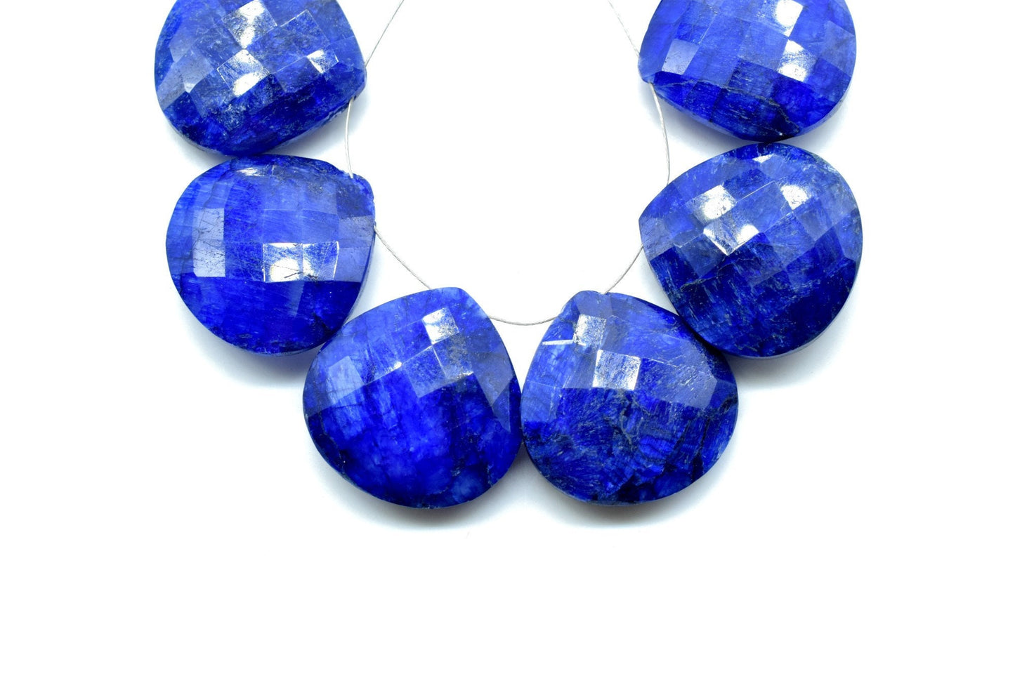 Blue Sapphire Heart Shape 20mm Briolettes,Sapphire drilled Briolette,Super Finest Quality briolette,Natural Sapphire briolette,Sapphire bead