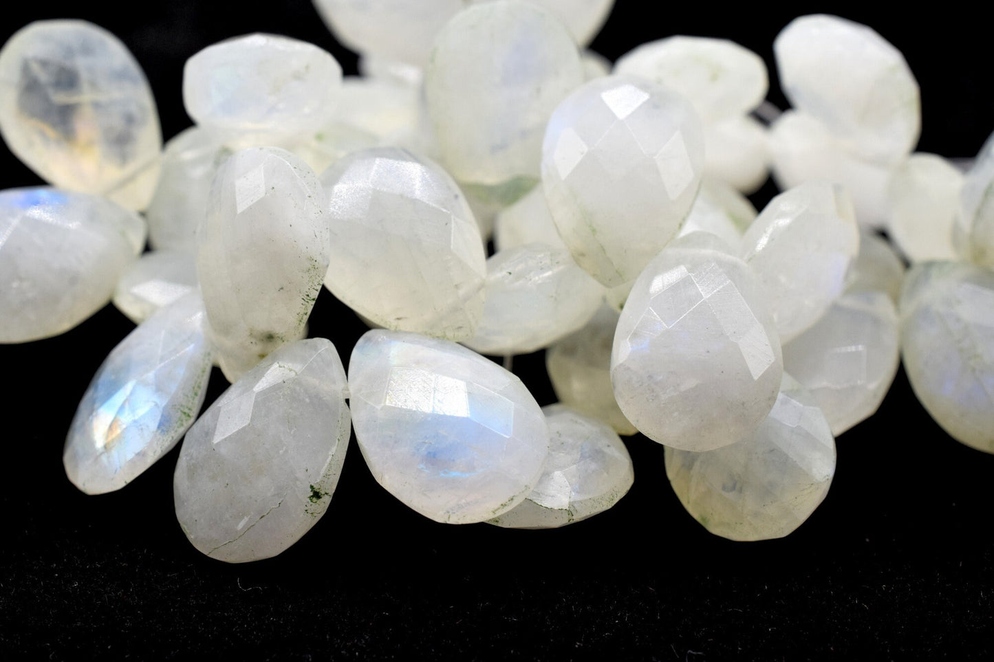 Moonstone 9x13mm teardrop Briolettes,Moonstone Beads,Moonstone Beads,Moonstone Faceted Pear Briolettes,Moonstone Jewelry making ,Supplies