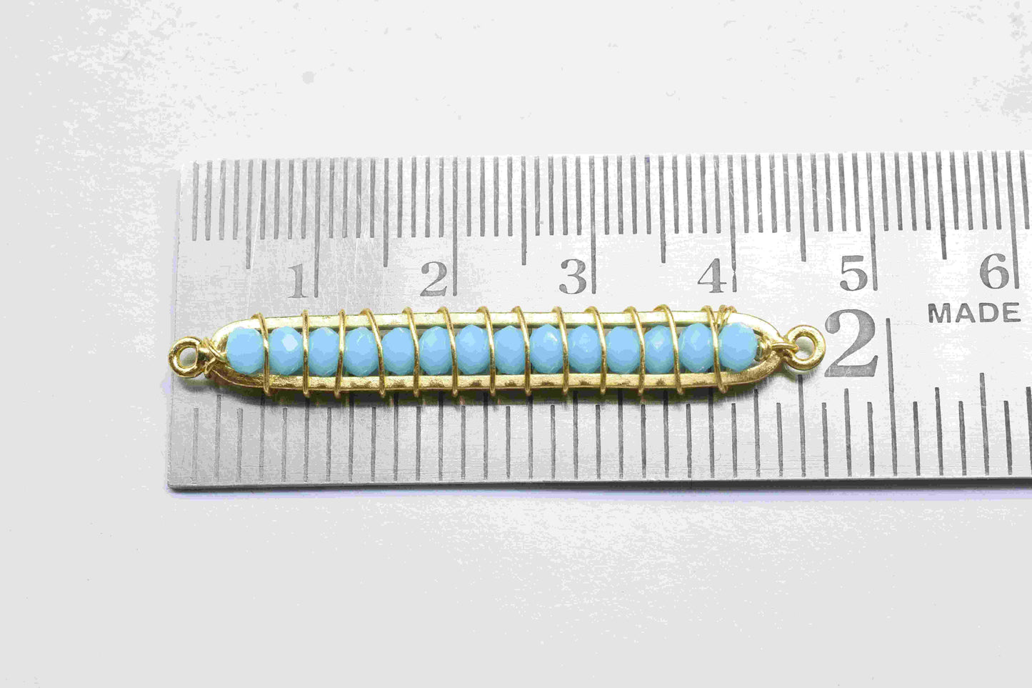 Turquoise beaded Bar Finding Connector,Bar Pendant,Turquoise Necklace,Turquoise Bar Bracelet,Beaded Bar Finding Component,Turquoise jewelry,