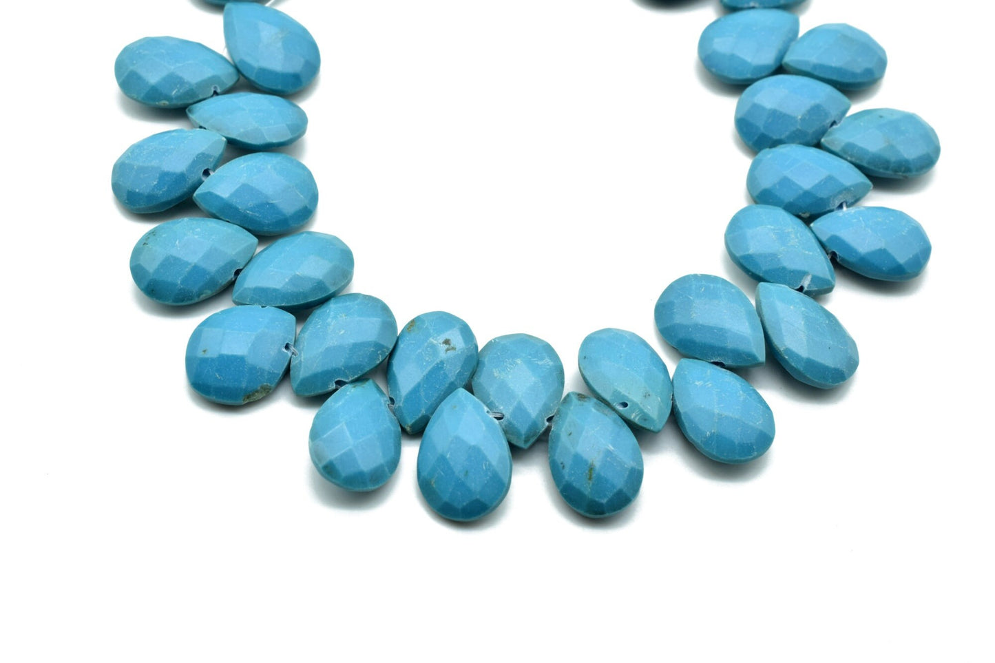 Blue Turquoise Teardrop 9x13mm Briolettes,Turquoise side drilled Briolette,Turquoise Handmade Briolette,Turquoise Teardop briolettes,jewel