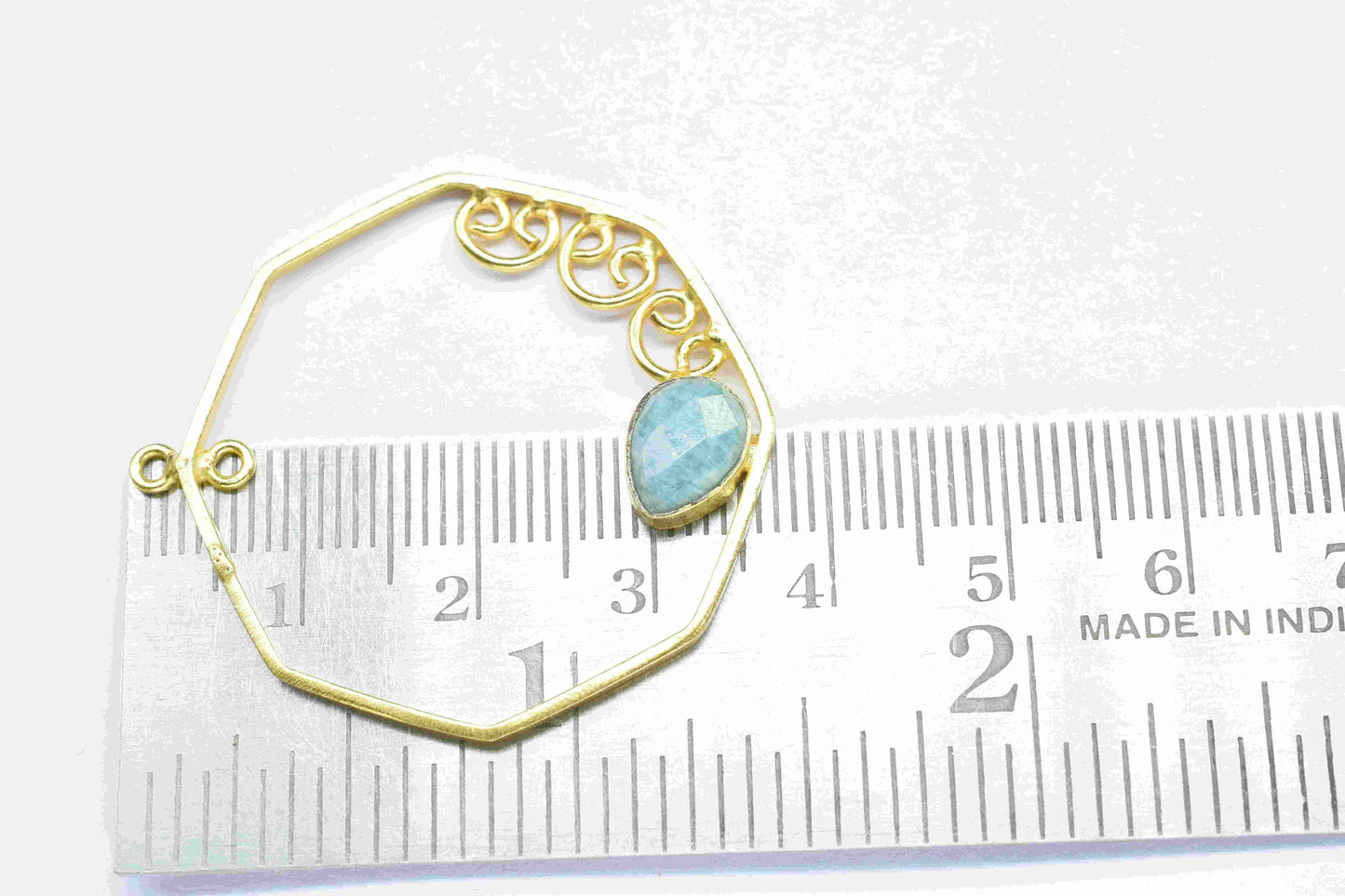 Natural Amazonite 6x8mm Teardrop Shape Pendant,Gemstone Pendant Jewelry,32mm Hexagon Shape PendantJewelry,Amazonite Faceted ComponentJewelry