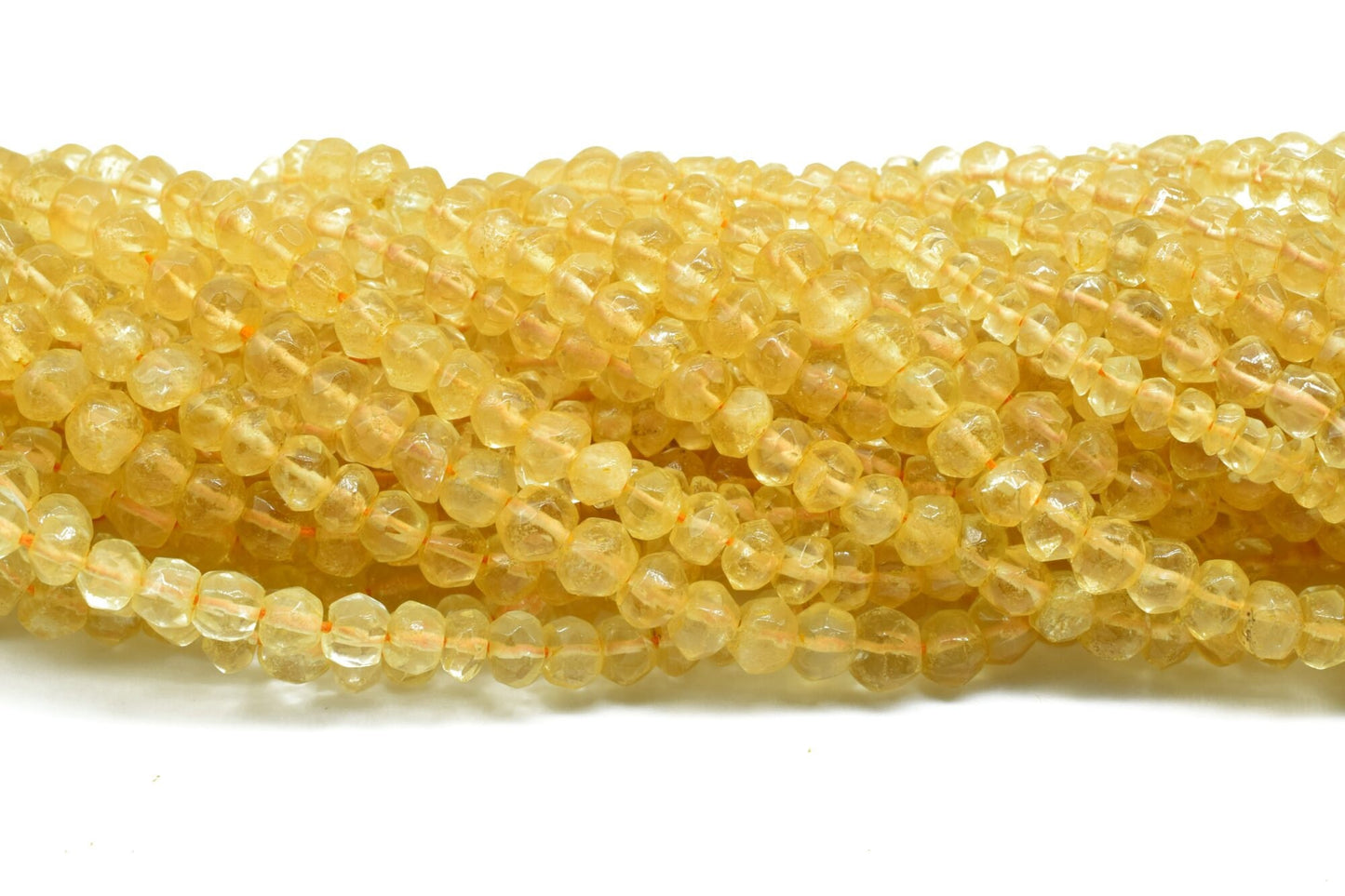 Citrine Beads | 3-5 mm Bead | 13 Inch Bead | Handcut Bead | Gemstone Bead | Jewelry Making | Round Bead | Stone Bead | Loose Bead | Gemstone