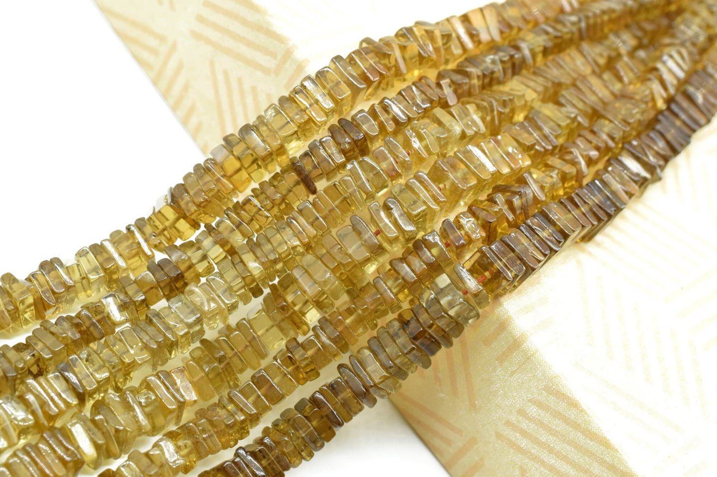 Natural Bear Quartz Heishi Square Shape Beads,4to 6 mm |Bear Quartz Beads |Smooth Bear Quartz Heishi Beads |Jewelry Making Supply, Heishi