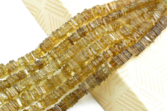 Natural Bear Quartz Heishi Square Shape Beads,4to 6 mm |Bear Quartz Beads |Smooth Bear Quartz Heishi Beads |Jewelry Making Supply, Heishi