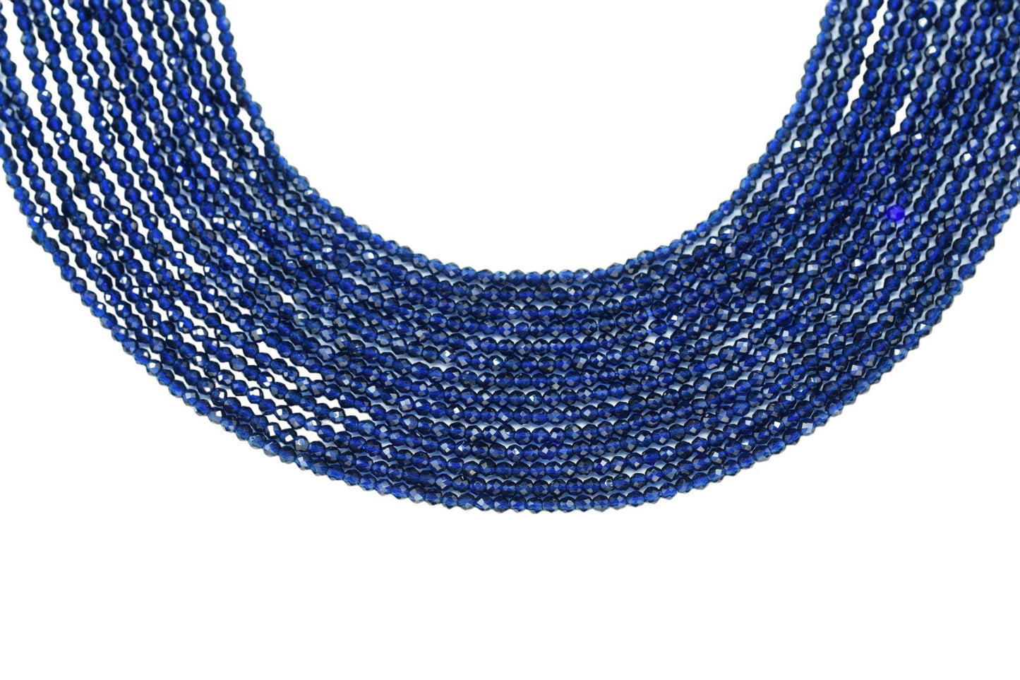 Blue Sapphire Facedted Beads/Beads Strand/Jewerly Making Beads/2mm Blue Sapphire Beads/Loose Gemstone Beads/Rondelle Beads/Gift