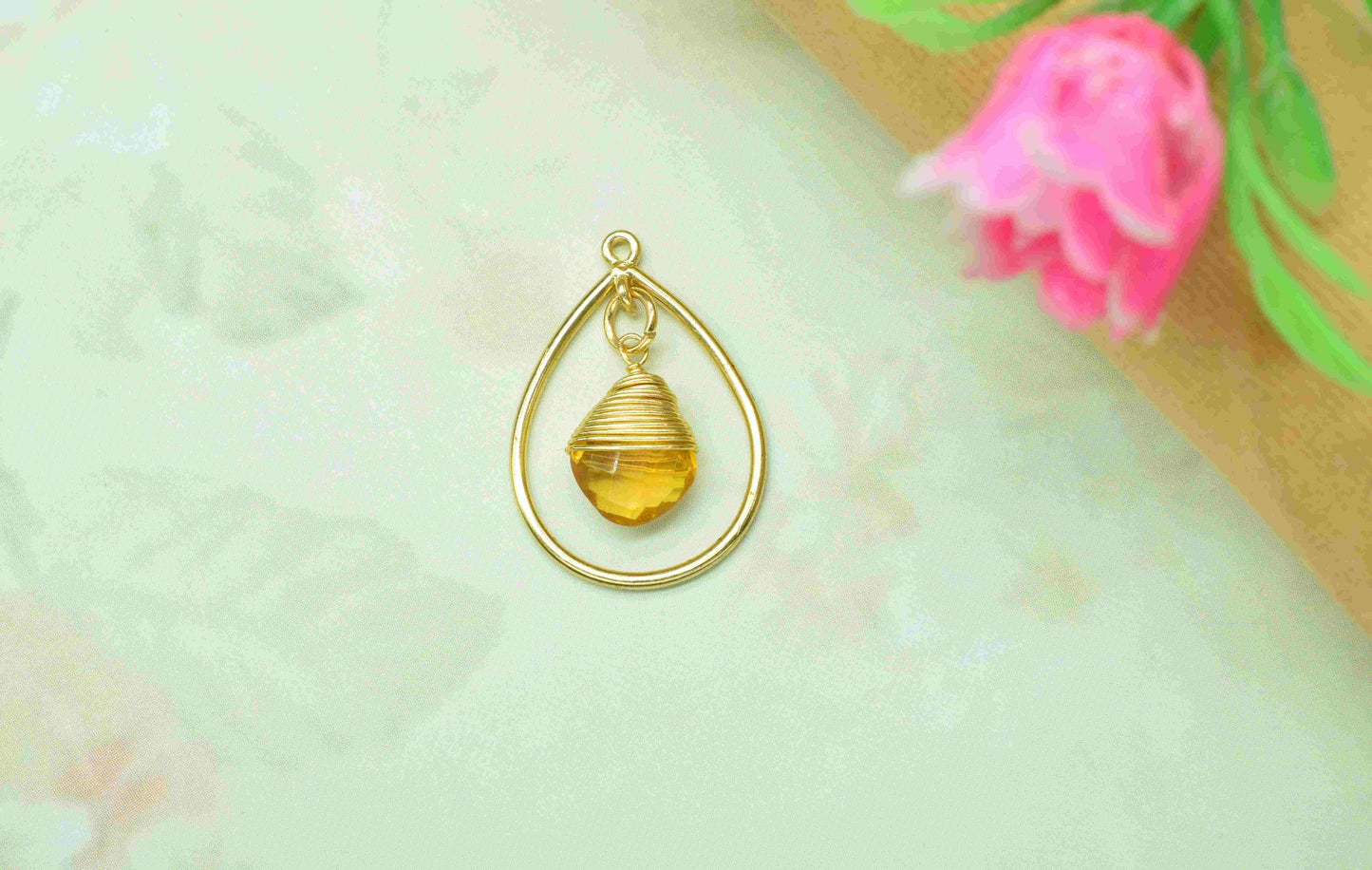 Natural Gemstone Earring,Handmade Wire Wrapped Connectors,Finding Earring,Components Dangle Earrings,Station Link Supply,Pendant Jewelry