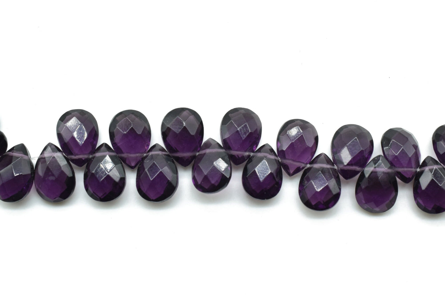 Amethyst Teardrop 7x10mm Briolettes,Amethyst drilled Briolette,February Birthstone briolettes,Purple Amethyst Quartz briolettes,Amethyst