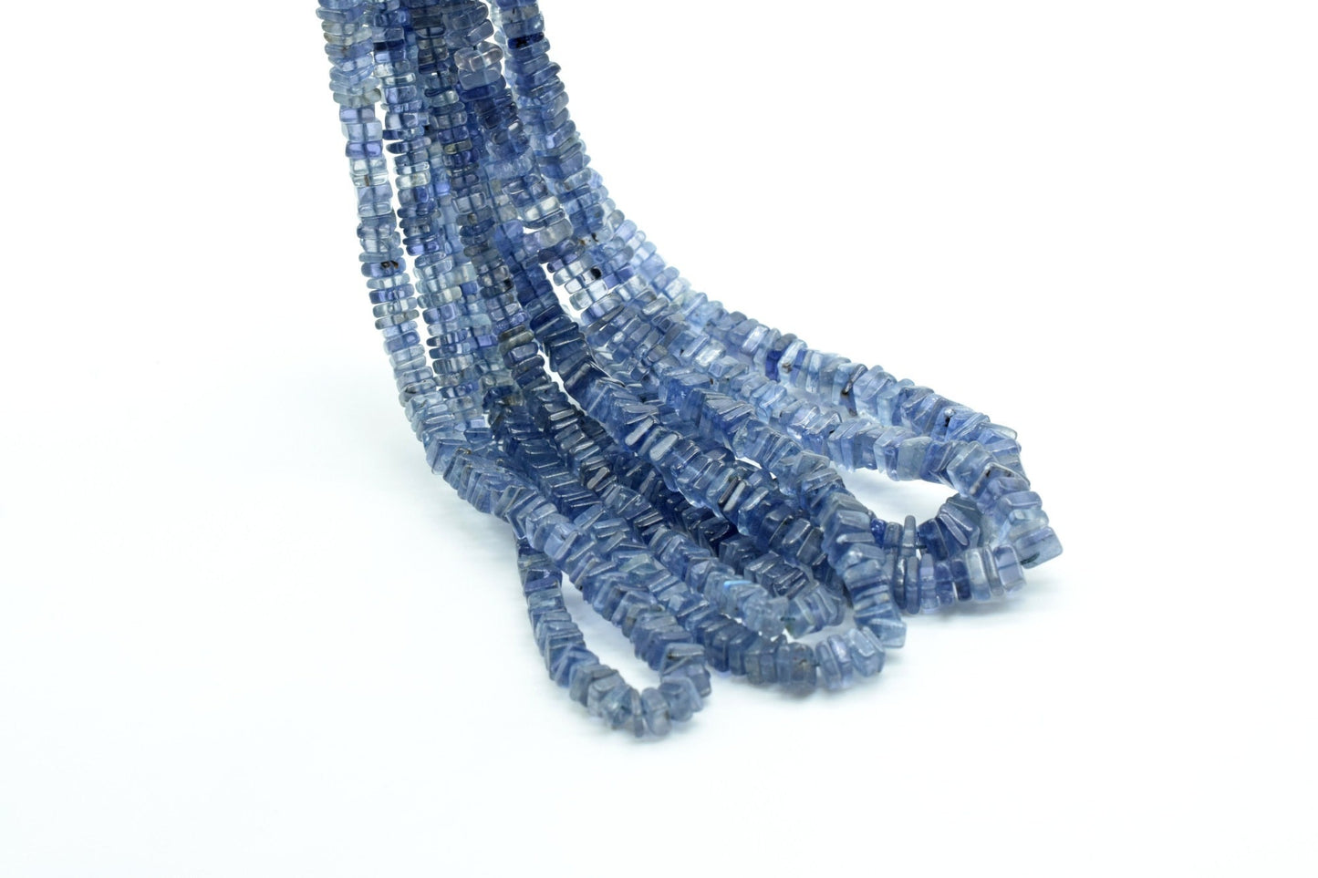 Natural Kyanite Heishi Square Shape Beads,4to 6 mm |Natural Kyanite Beads |Smooth Kyanite Heishi Beads |Jewelry Making Supply,Kyanite Heishi