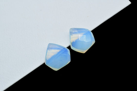 Opalite Faceted Fancy Shape Beads,Calibrated Gemstone Briolettes,Milky Opalite Beads,Fancy Gemstone Briolettes,AAA Quality Beads,15mm beads
