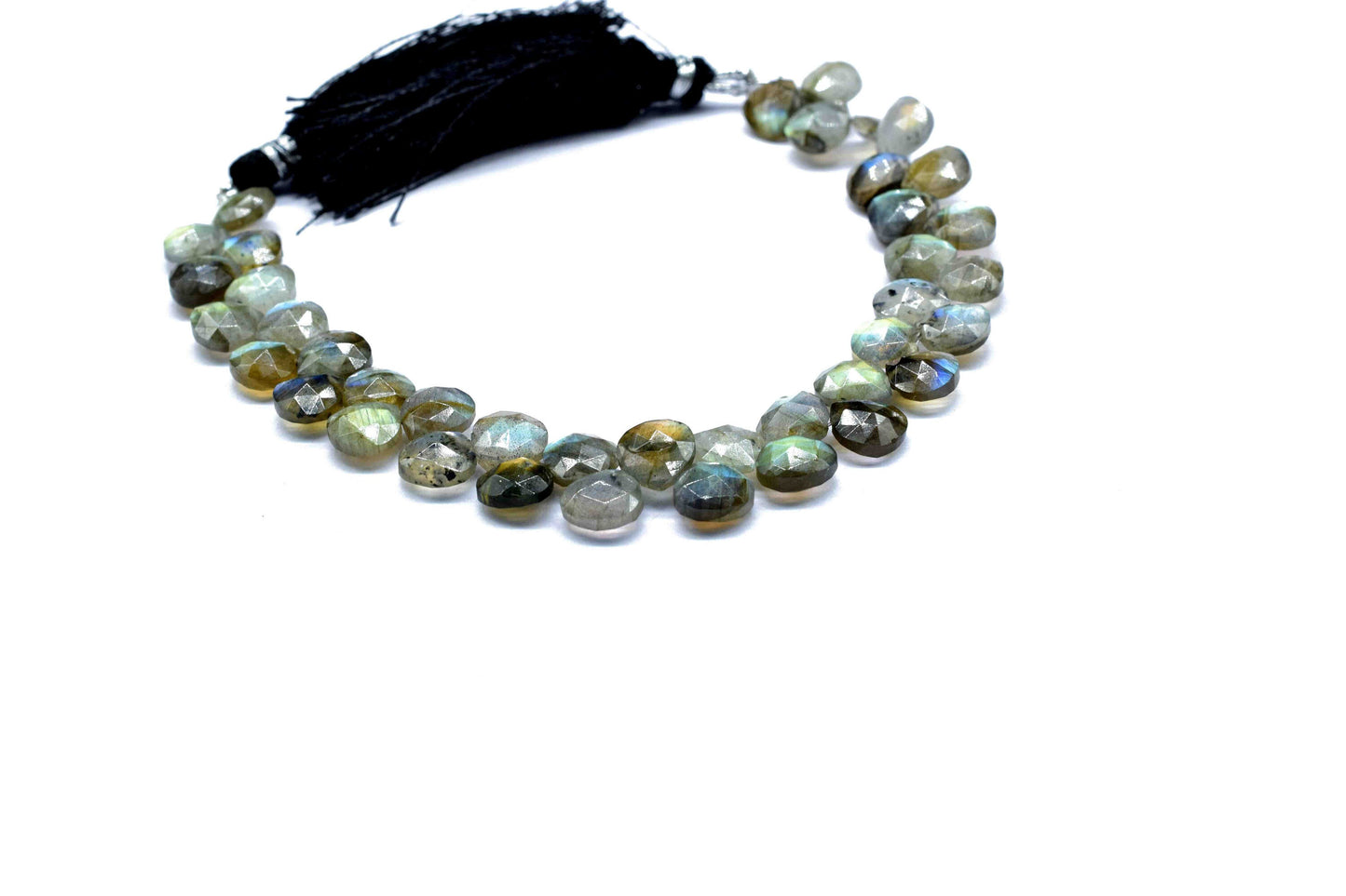 Labradorite Finest AAA Quality Faceted 8mm Heart Shape Briolettes,Flashy Labradorite Pendant, Labradorite Faceted Briolette,Gemstone Beads