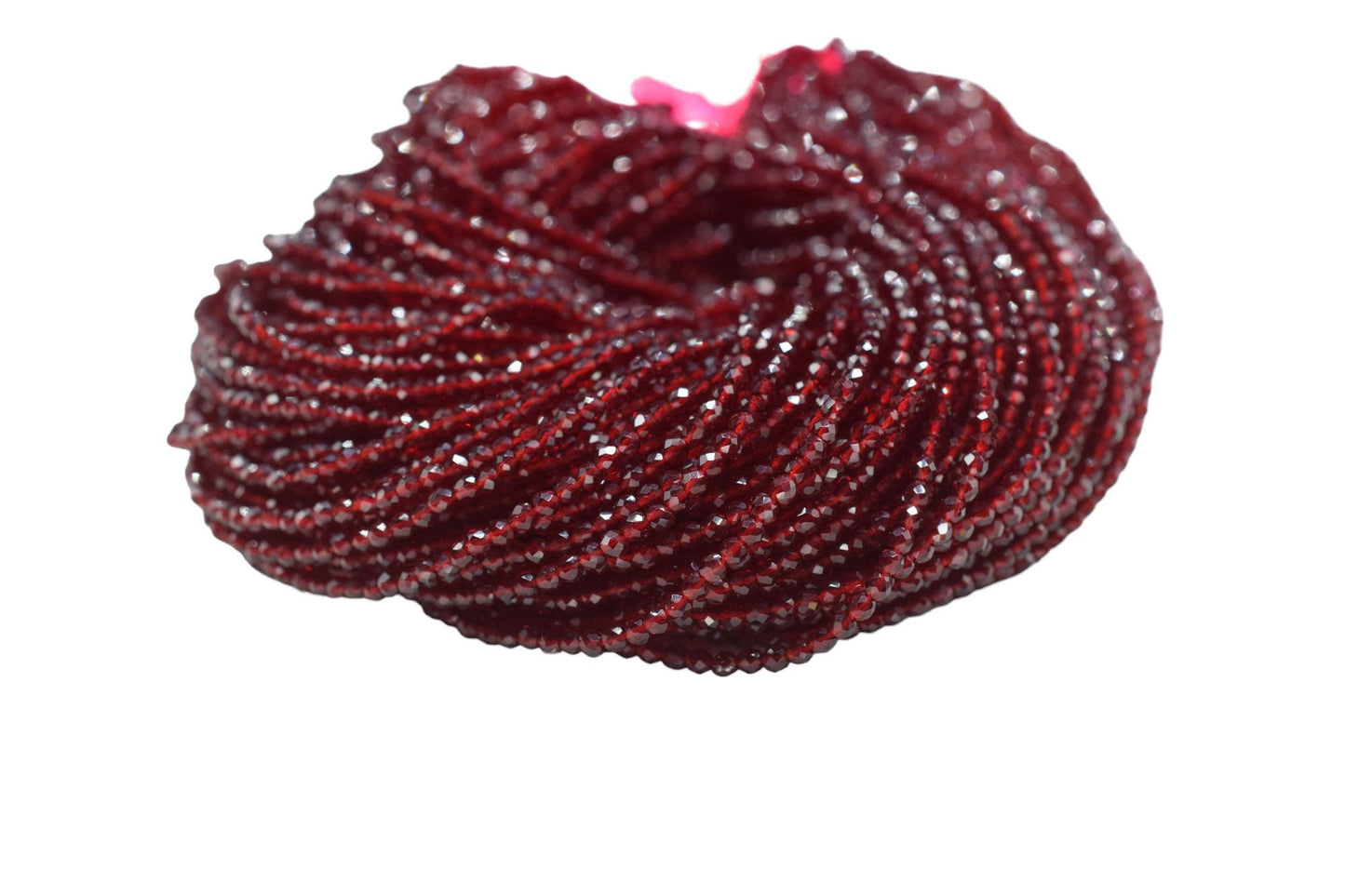 Garnet Faceted Beads/Beads Strand/Jewerly Making Beads/2mm Red Garnet Beads Strand/Loose Beads/Rondelle Beads/Full Strand Beads/Gift