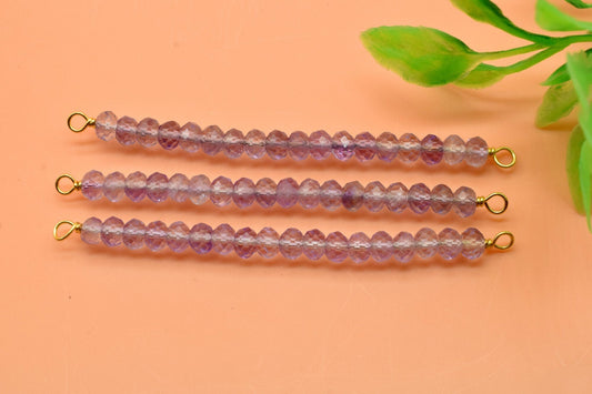 Pink Amethyst Beads Bar Pendant,February Birthstone Pendant,Amethyst Pendant,Amethyst Necklace,Gemstone Pendant,Dainty necklace ,mom'Gift