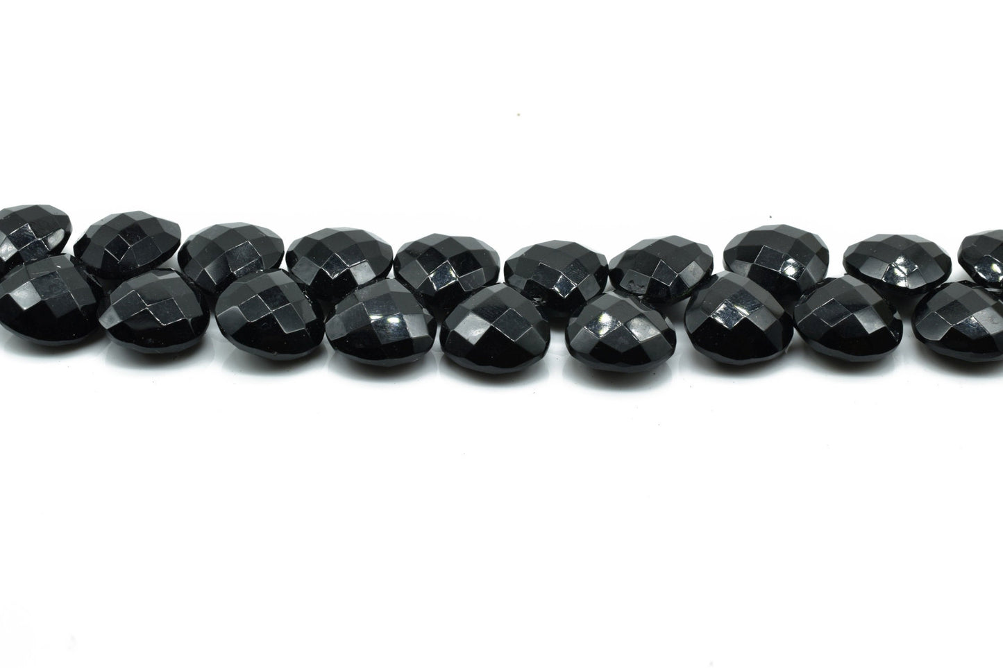 Black onyx 14mm Heart Shape Briolettes,Black onyx Side drilled Briolette,Jewelry making supplies,craft supplies,Black onyx Briolettes,Gift