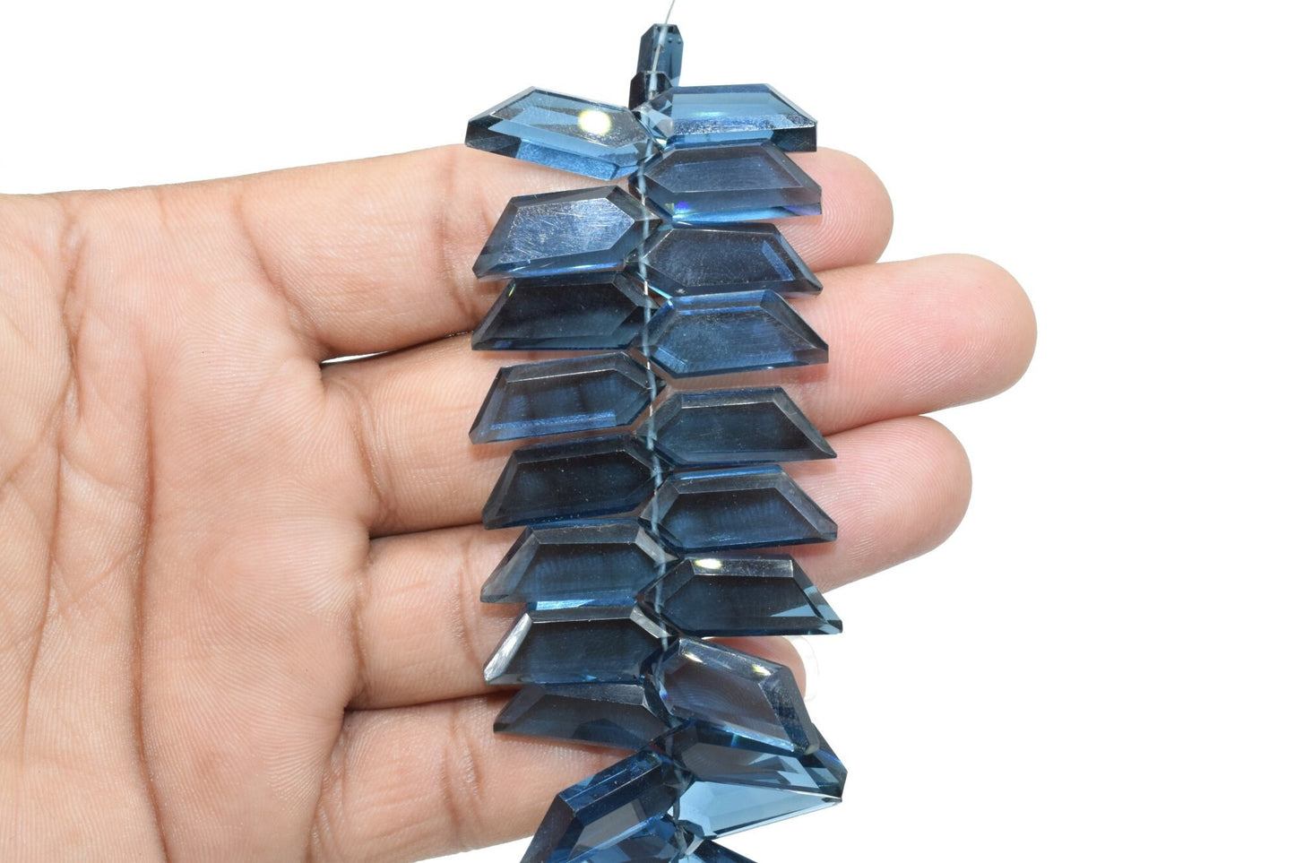 Navy Blue Chalcedony Fancy shape briolette,Blue Chalcedony Briolettes,Blue Chalcedony faceted bead, Gemstone Briolette,jewelry making supply