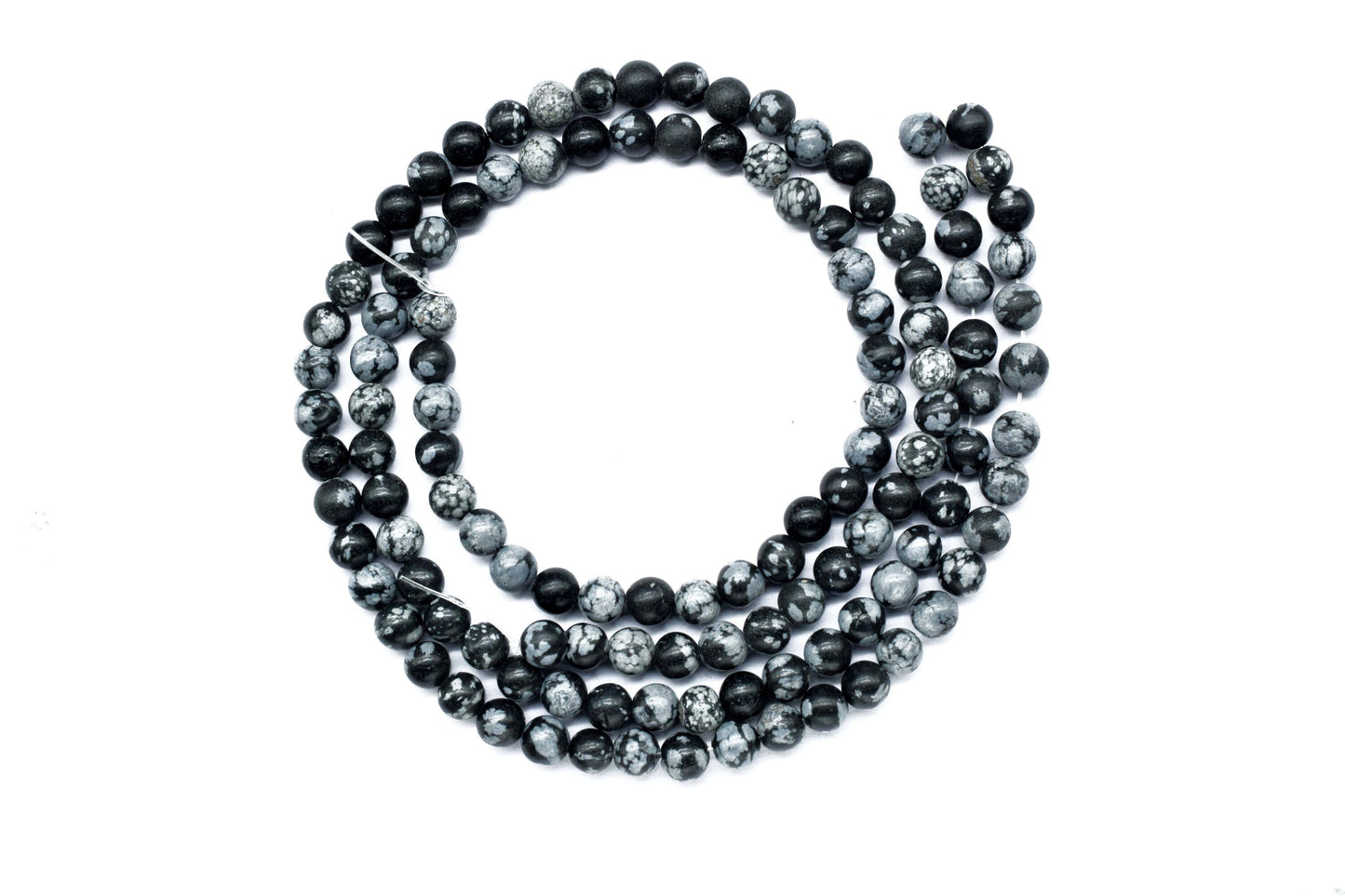 Natural Snowflake obsidian Smooth Beads,6mm to 7mm approximately Beads,nowflake Obsidian Gemstone Round Ball,Loose Beads,AAA Quality,Gift