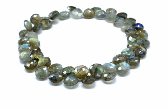Labradorite Finest AAA Quality Faceted 10mm Heart Shape Briolettes,Flashy Labradorite Pendant, Labradorite Faceted Briolette,Gemstone Beads