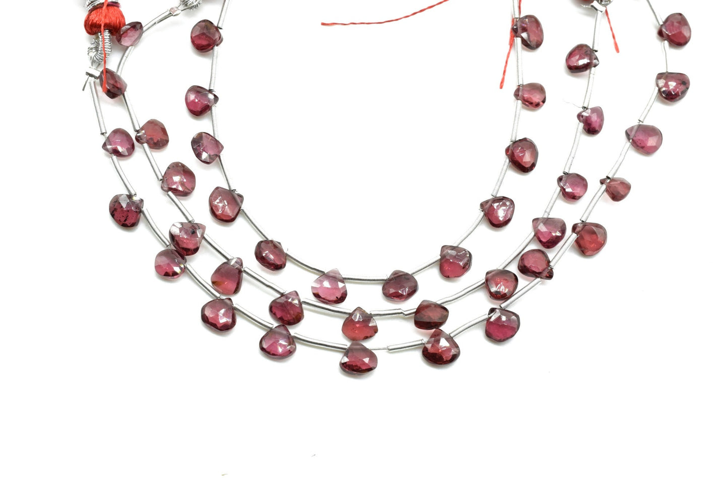 Garnet Heart Shape 6mm briolettes,Vertical Top Drilled briolettes,Faceted Heart shape Briolettes,Garnet Briolettes,Garnet beads,Red Briolett