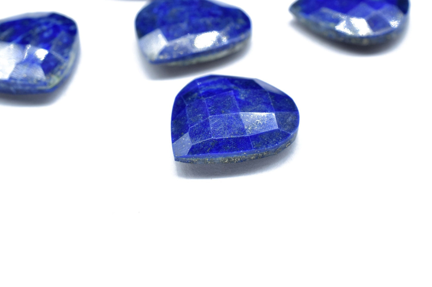 Lapis Lazuli 20mm Faceted Heart Shape Briolette,Lapis Lazuli Faceted Briolette,Gemstone Briolette,Lapis Heart Shape Briolette Jewelry
