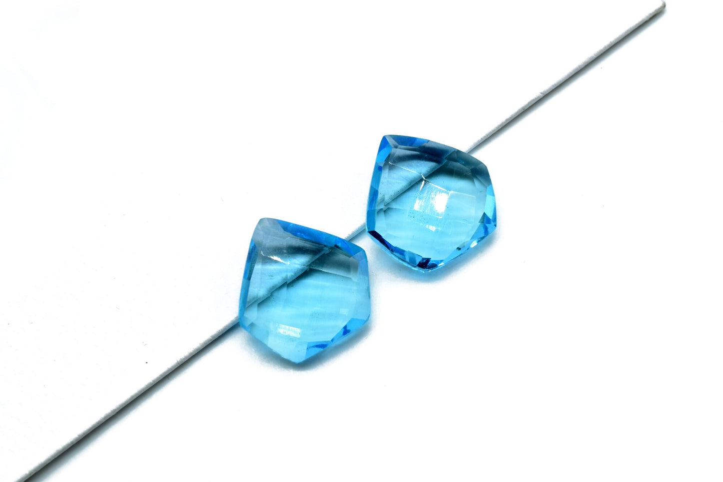 Sky Topaz Fancy Shape Briolettes,15mm Fancy Shape Beads,Designer Briolettes,Hydro Quartz Jewelry Beads,Jewelry Making Beads,Fancy beads