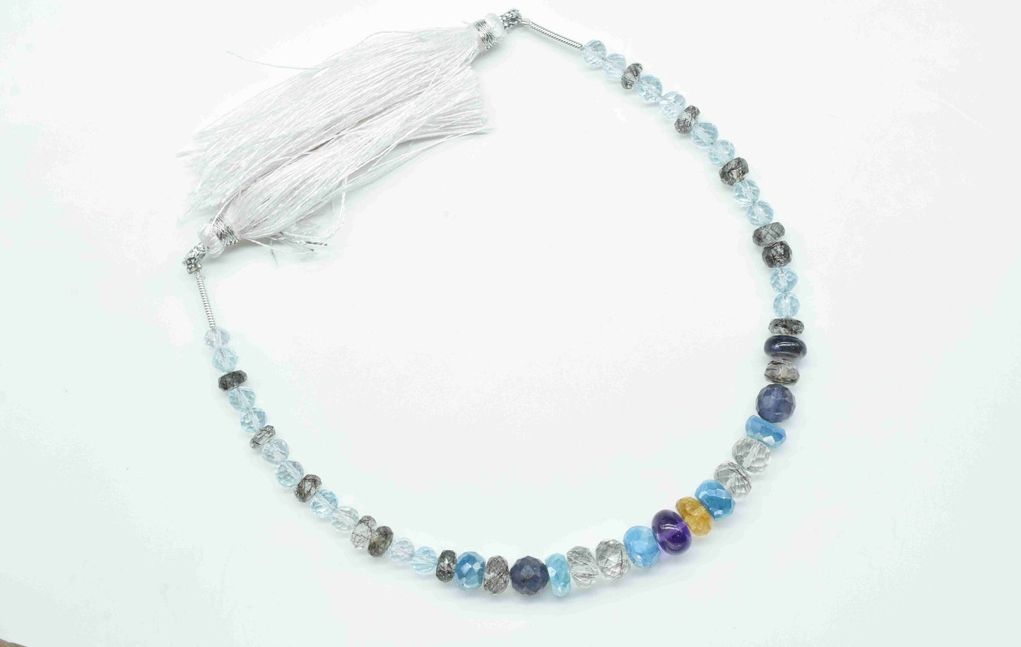 Multi Gemstone Faceted Beads,Multi Rondelle Beads Strand,Necklace Beads jewelry,Handmade Station Link,Semi Precious loose Beads Gift for Her