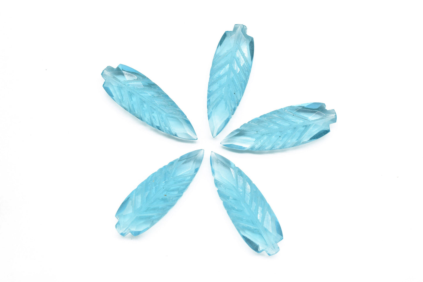 Sky Topaz 10x30mm Teardrop Faceted carved Briolettes,Sky Topaz Carving Briolettes,Sky Topaz Leaf Carved Briolettes,Topaz Hand Carved Beads,