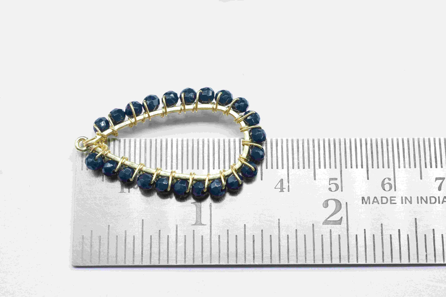 Blue Agate Beaded Earring Connector,Gemstone Wire Wrapped Components,Pendant Jewelry Connector,Finding Necklace,Blue Agate Jewelry,Gift