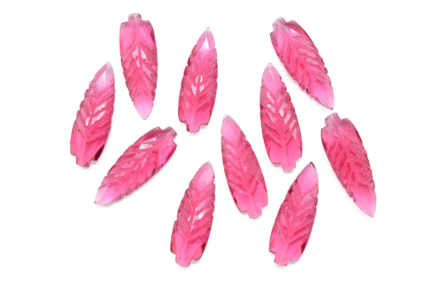 Pink Tourmaline 10x30mm Teardrop Faceted carved Briolettes,,Pink Gemstone Briolettes,Tourmaline Leaf Carved Briolettes,Hand Carved Beads,