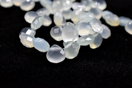 White Moonstone Heart shape 6mm Briolettes,Jewelry making supplies,craft supplies,Moonstone faceted ,Moonstone briolettes beads strands