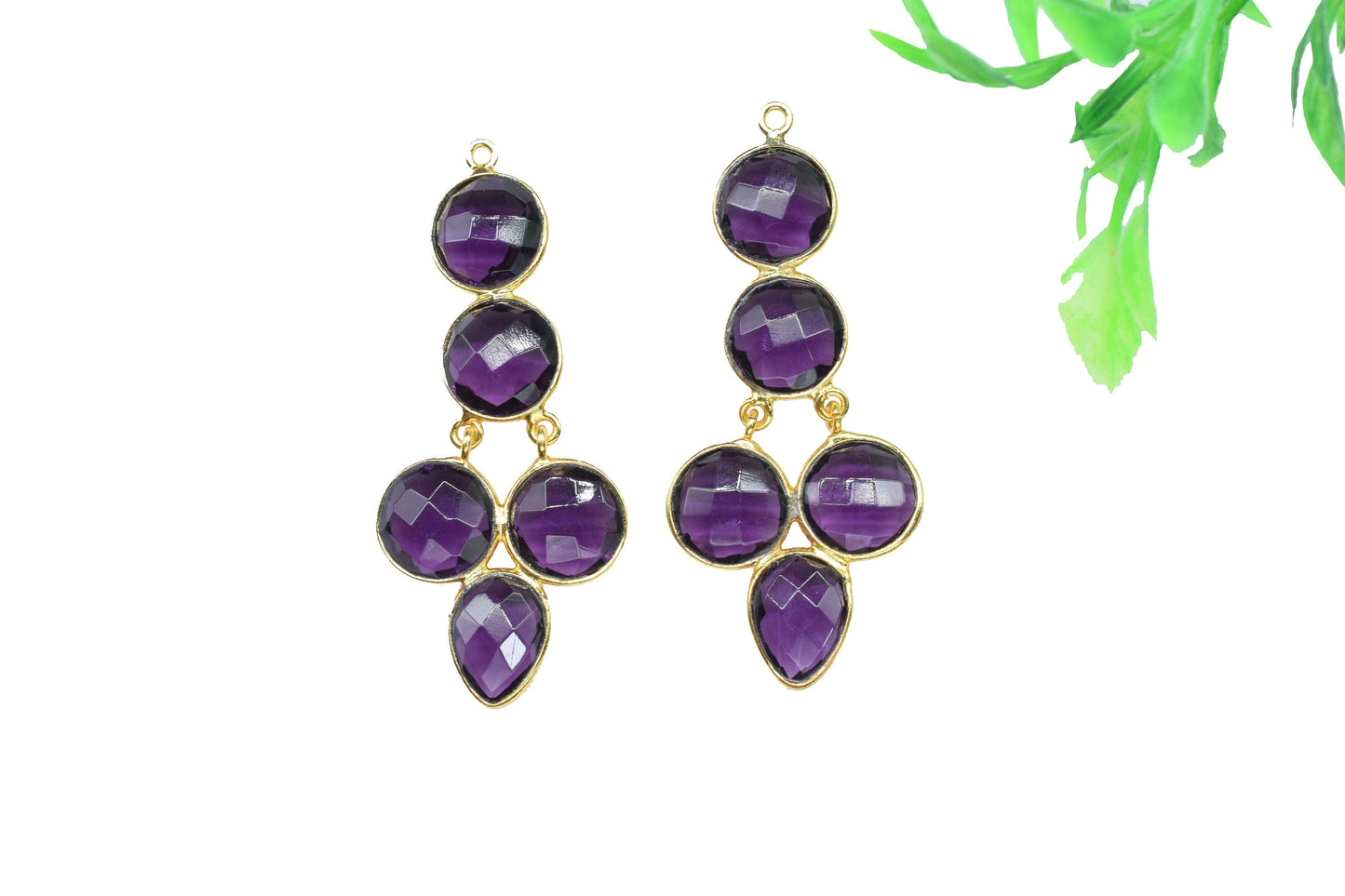 Handmade Pendant Connectors,Gemstone Craft Supply,Elegant Finding Beads,Components Beads Jewelry,Station Bezel Link,Components Earrings,Gift