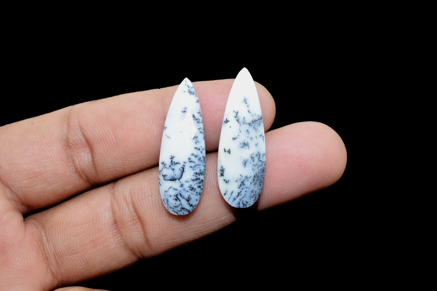 Dendrite Opal Faceted long pear shape beads,10x30mm Long Pear Shape Briolettes,Gemstone Briolettes,Calibrated Gemstone,Long Pear Beads,Gift