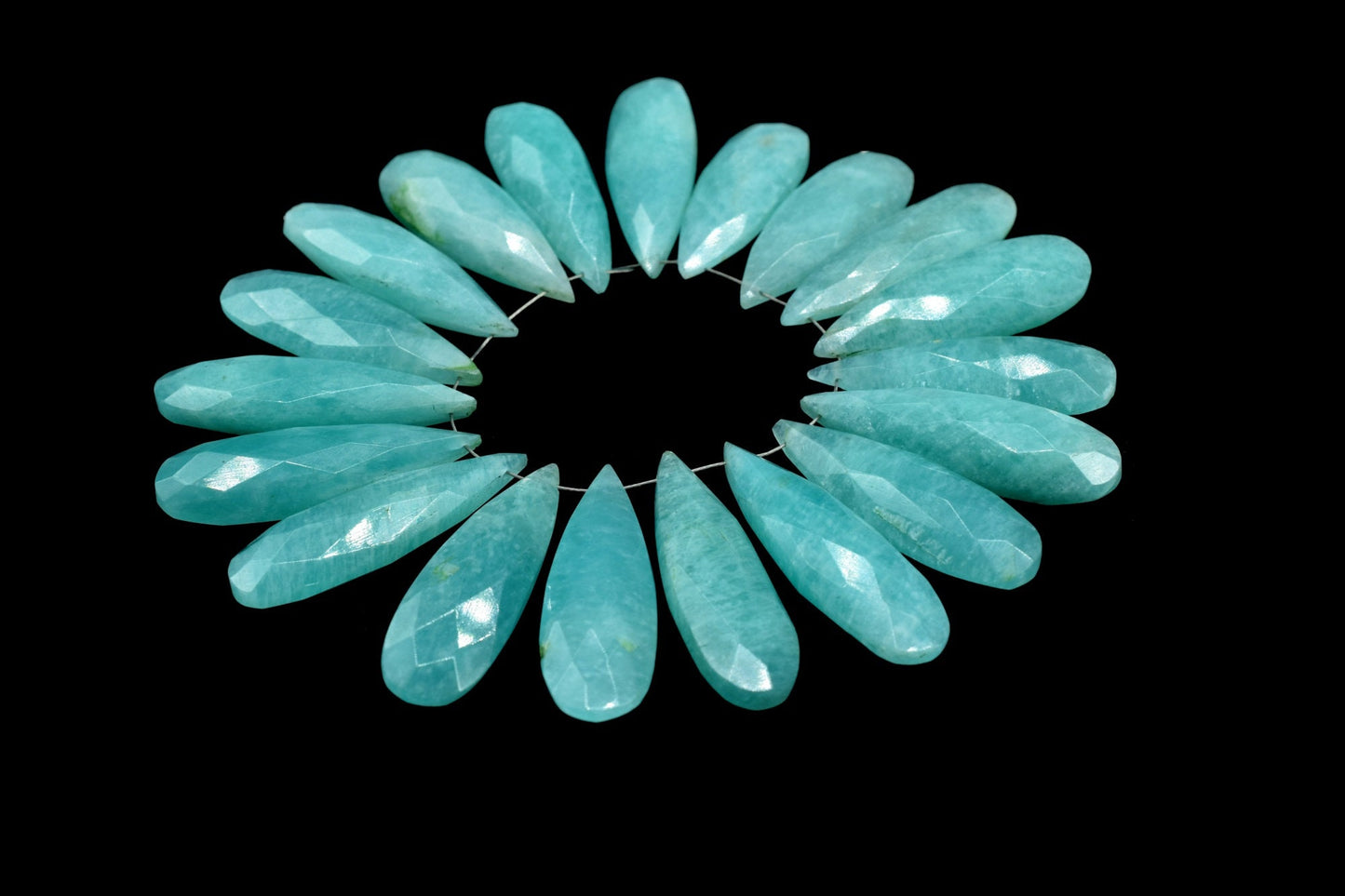 Natural Amazonite Faceted 10x30mm Pear Shape Briolettes,Long Pear Shape Beads,10x30mm Teardrop Beads,Amazonite Pear,Amazonite Teardrop beads