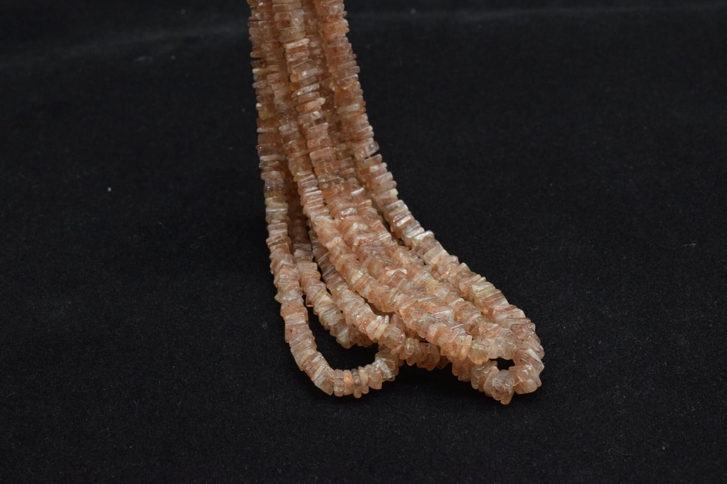 Natural Sunstone Smooth Heishi Shape Beadss,4-6mm Heishi Square Flat Thin Beads,16 inch long strand smooth SUNSTONE heishi beads, gemstone