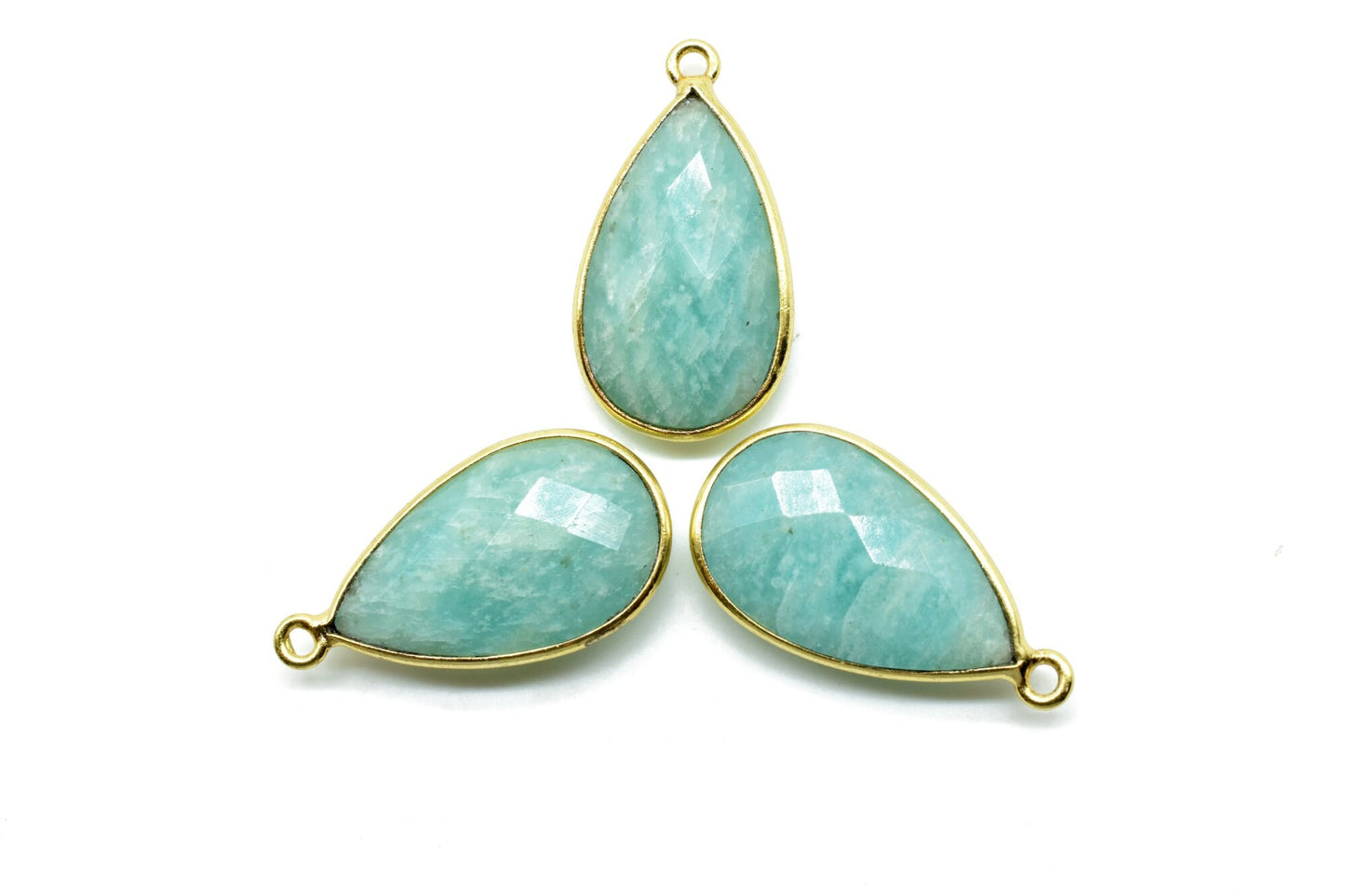 Amazonite 12x20mm Pear shape charm,Checker Board cut Amazonite Pendant,Amazonite charms,Amazonite Pear Briolette,Amazonite single bail charm